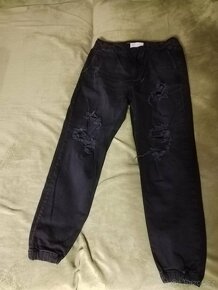 černé džíny zn. Bershka jogger vel. L - 2