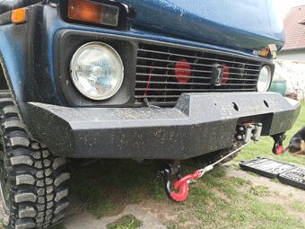 Pevnostní nárazník PRO verze + naviják MSW 3500 lbs na Lada - 2