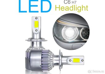 Prodám 2 ks autožárovek Led H7 C6 do světlometů - 2