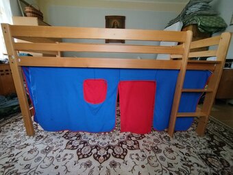 Dětská vyvýšená postel dřevěná - 2