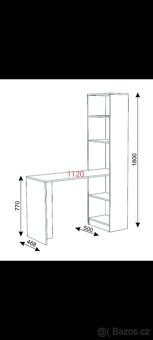 Pracovní stůl s regálem - 2