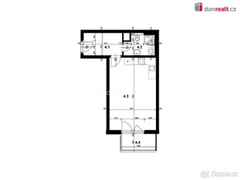 Byt 1+kk+B, Praha_Letňany_Kadečkové, 37 m2 - 2