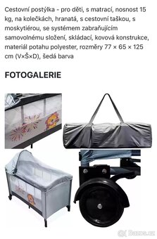 Cestovní postýlka - úplně nová - 2