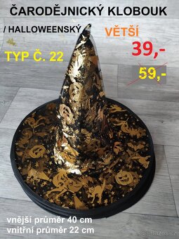 Čarodějnické klobouky - VĚTŠÍ - SLEVA na vše - 2