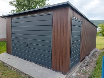 Plechová garáž 4x6m - 2