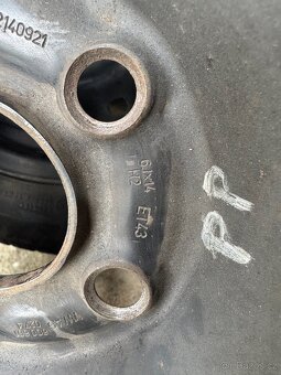 4x Plechový disk R14 (6j) Škoda Fabia 1 - 2