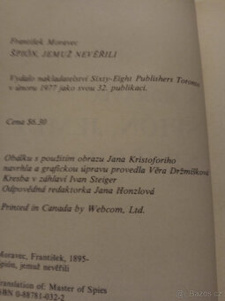 Špion, jemuž nevěřili F. Moravec - 2