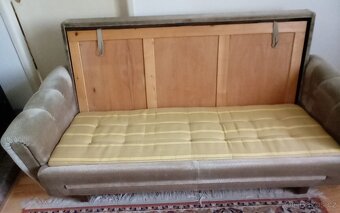 Rozkládací gauč a 2 křesla, materiál velur - 2