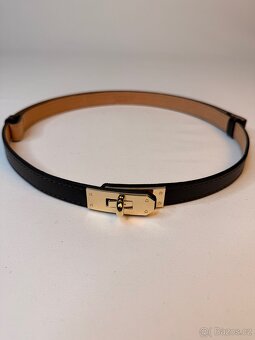 Nový kožený nastavitelný pasek vyrobený v Itálii - 2