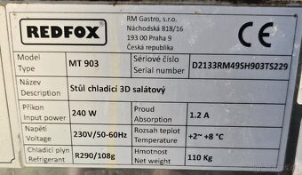 Stůl chladící 3D salátový REDFOX MT 903 - 2