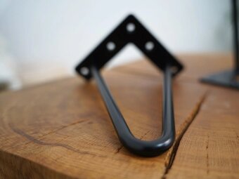 Industrial Hairpin Podnož Noha 2 ramenná Černá 1ks - 2