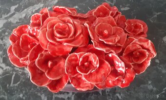 Keramická mísa s růžemi - vlastní tvorba - 2