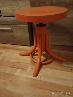 Otočná židle na klavír retro - 2