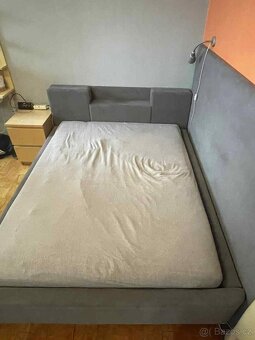 Prodej manželská postel čalouněná. - 2