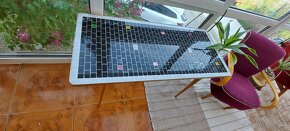 retro skleněný mosaikový stůl - 2