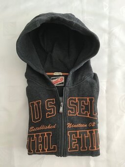 Mikina tmavě šedá s kapucí, zn. Russell Athletic = 80 Kč - 2