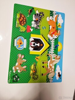 Prodam drevenou vkladacku puzzle se zviratky - TOP stav - 2