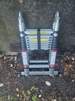 Teleskopický žebřík skládací 5 m hliníkový 150 kg - 2