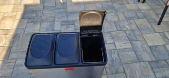 Odpadkový nášlapný nerezový 3 koš - 2