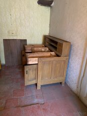 starožitný fládrovaný psací stůl - 2