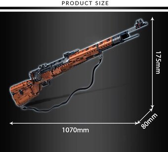 Stavebnice Puška 98K, kompatibilní s LEGO - 2