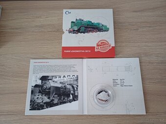 Stříbrná mince Na kolech - Parní lokomotiva 387.0 proof - 2