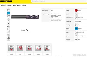 Fréza D6 VHM Guhring NR profil - 2