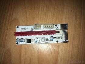 PCIe Riser x1 to x16 card (6-pin,MOLEX,SATA) ver.008S - 2