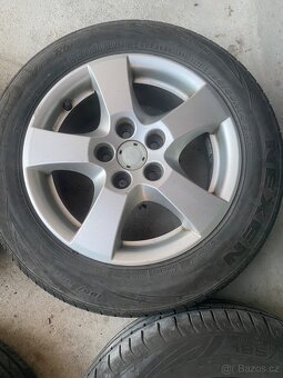 Alu kola 14” 5x100 Škoda a letní pneu 185/60/R14 - 2