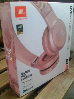 ezdrátová Bluetooth růžová nová sluchátka Live 460NC s JBL - 2