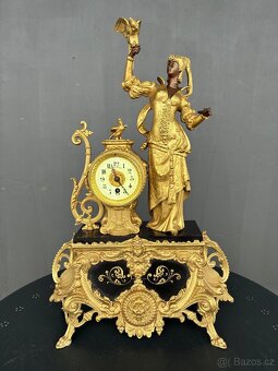 Starožitné francouzské krbové hodiny - 2