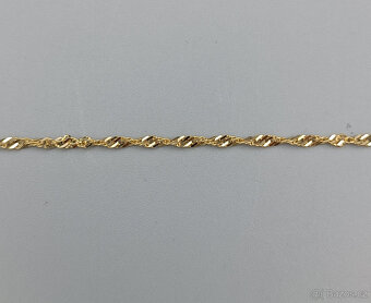 Zlatý náramek 0,85g, 14 kt, 585/1000, délka 19 cm - 2