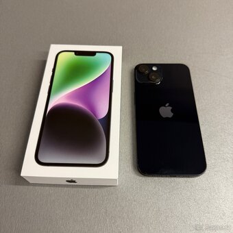 iPhone 14 256GB černý, pěkný stav, 12 měsíců záruka - 2