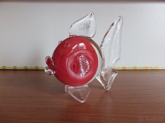 Murano figurka, krásná masivní rybička. - 2