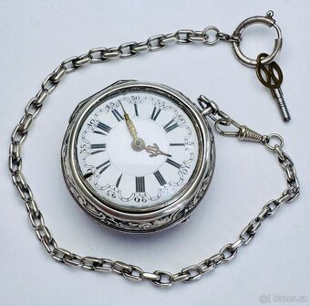 VZÁCNÉ PÁNSKÉ STŘÍBRNÉ BAROKNÍ ŠPINDLOVKY TRABET - LONDON - 2