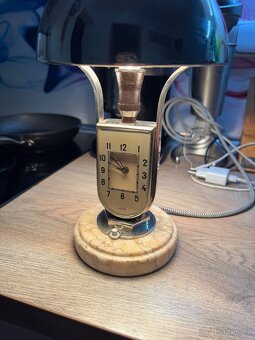 Art deco lampička s hodinami - 2