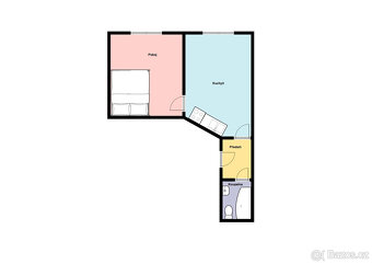 Pronájem bytu 2+kk, 42 m², Praha 8 – Kobylisy, ul. Čimická. - 2