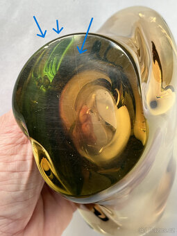 Košík Elegance, uranové hutní sklo, Milena Velíšková - 2