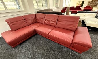 Sedací souprava rohová - kůže SLEVA - 2