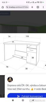 Rohový psací stůl CASPER STEVE - 2