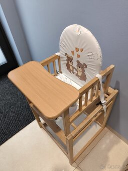 Dětská dřevěná jídelní židlička - 2