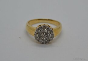 Zlatý prsten s brilianty 1CT - 2