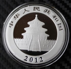 1 OZ Panda 2012 stříbrná mince - 2