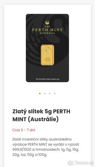 Zlaty slitek 5g, stříbrný 250g - 2