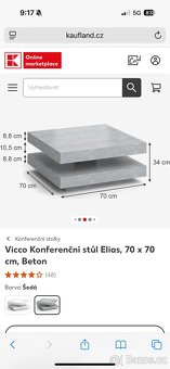 otočný konferenční stolek “beton” - 2