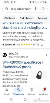 Sony sluchátka typ vyfocený blutu... - 2
