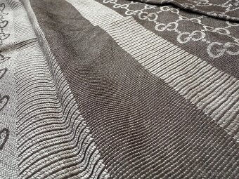 Gucci Scarf GG velký monogram šedý pléd - 2