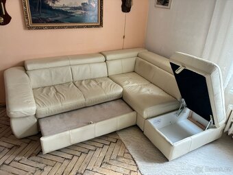 Kožená sedačka rozkládací - 2