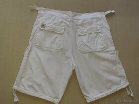 Pánské cargo kraťasy bílé - 2