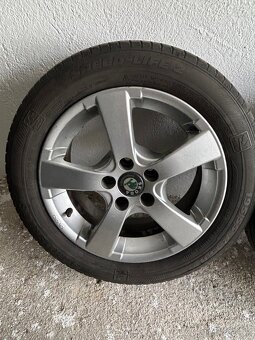 Alu kola R15 5x100 VW,Škoda + letní pneu 195/55/15 - 2